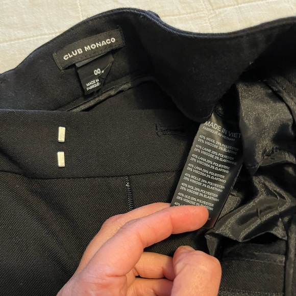 CLUB MONACO ankle cropped wool pants - Picture 1 of 3